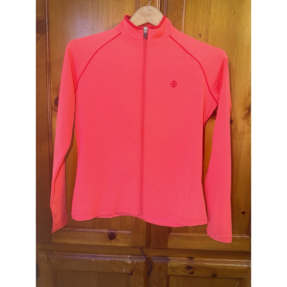 Coolibar Rashguard Water Jacket UPF 50+ Long Sleeve Full Zip Women's S Swim Pink
